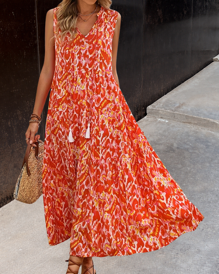 IRENE™ | VESTIDO BOHEMIO CON BORLAS