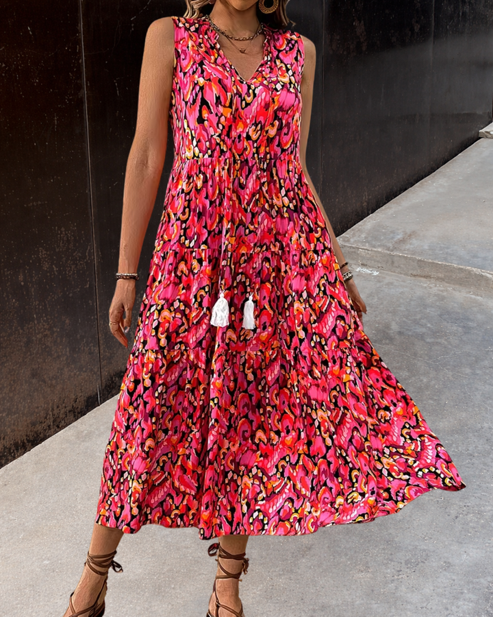 IRENE™ | VESTIDO BOHEMIO CON BORLAS