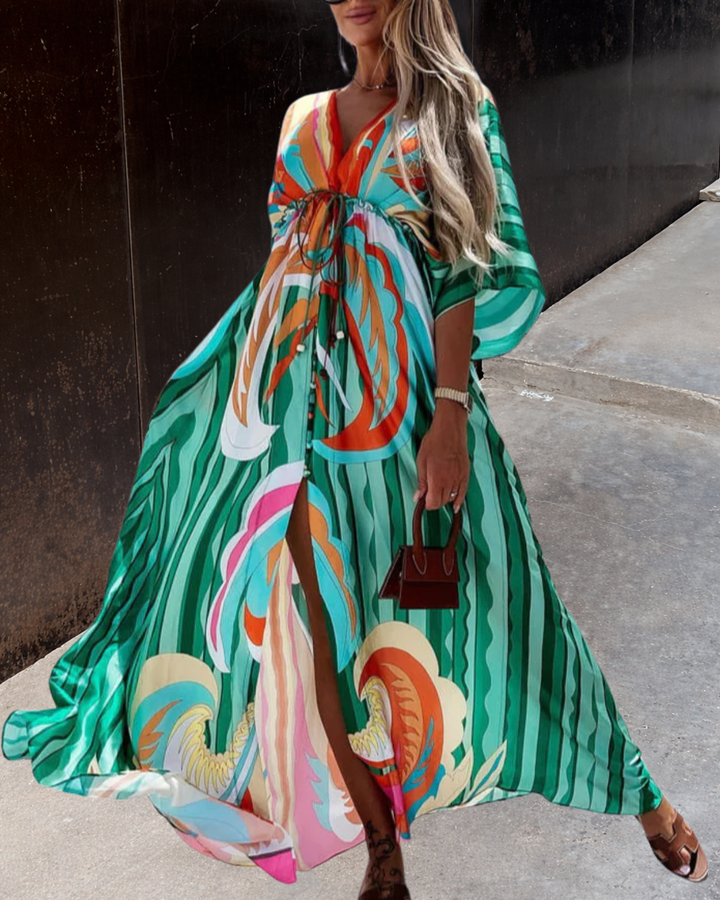 SOFI™ | VESTIDO MAXI ABSTRACTO