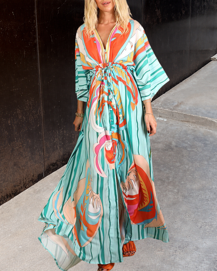 SOFI™ | VESTIDO MAXI ABSTRACTO