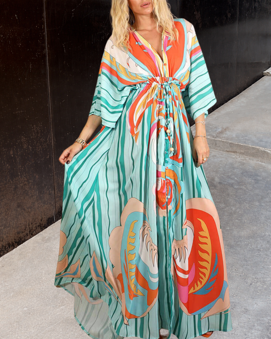 SOFI™ | VESTIDO MAXI ABSTRACTO